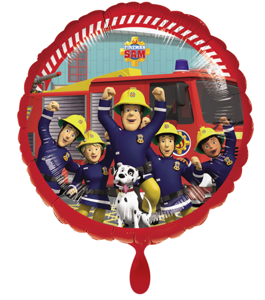 Folienballon - Feuerwehrmann Sam, rund - ø 45cm